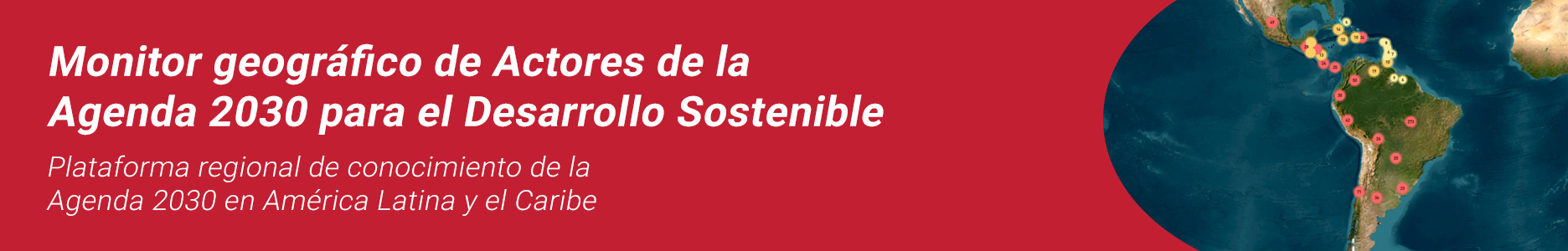 Monitor geográfico de Actores de la Agenda 2030 para el Desarrollo Sostenible