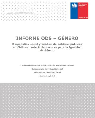 Portada de documento Diagnóstico social y análisis de políticas públicas en Chile en materia de avances para la Igualdad de Género