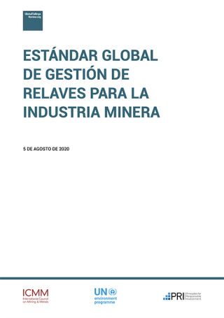 Portada Estándar Global de Gestión de Relaves para la Industria Minera 